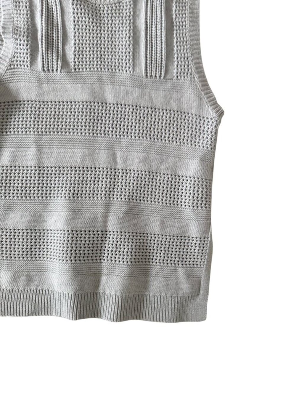 COTTON BY AUTUMN CASHMERE White 100% Cotton Knit Tank Top Size Small - Picture 5 of 6
